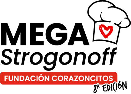 Logo Mega Strogonoff Fundacion Corazoncitos 8a edicion