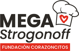 Logo Mega Strogonoff Fundación Corazoncitos