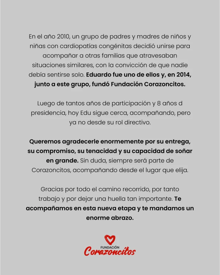 Instagram post from fundacioncorazoncitos. This post is in position 1.